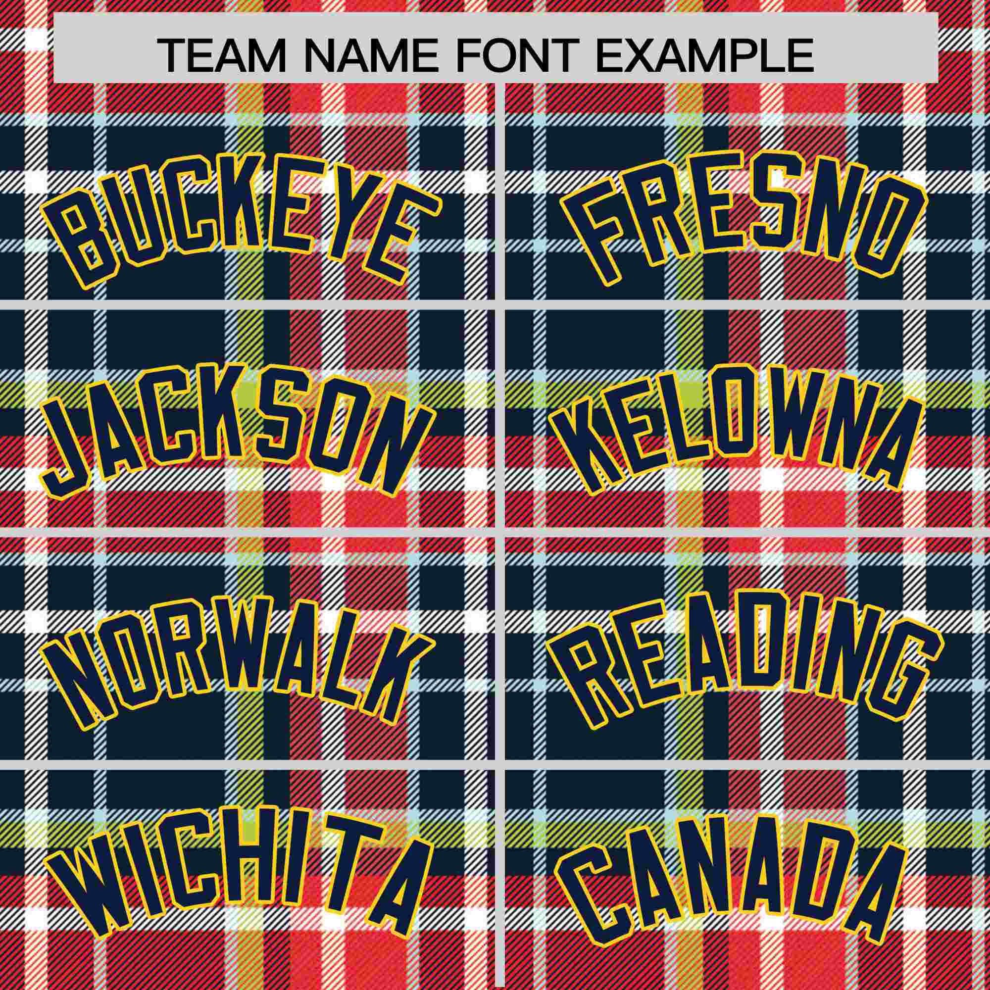 Custom Multi Color Personalized Plaid Design Authentic Baseball Jersey