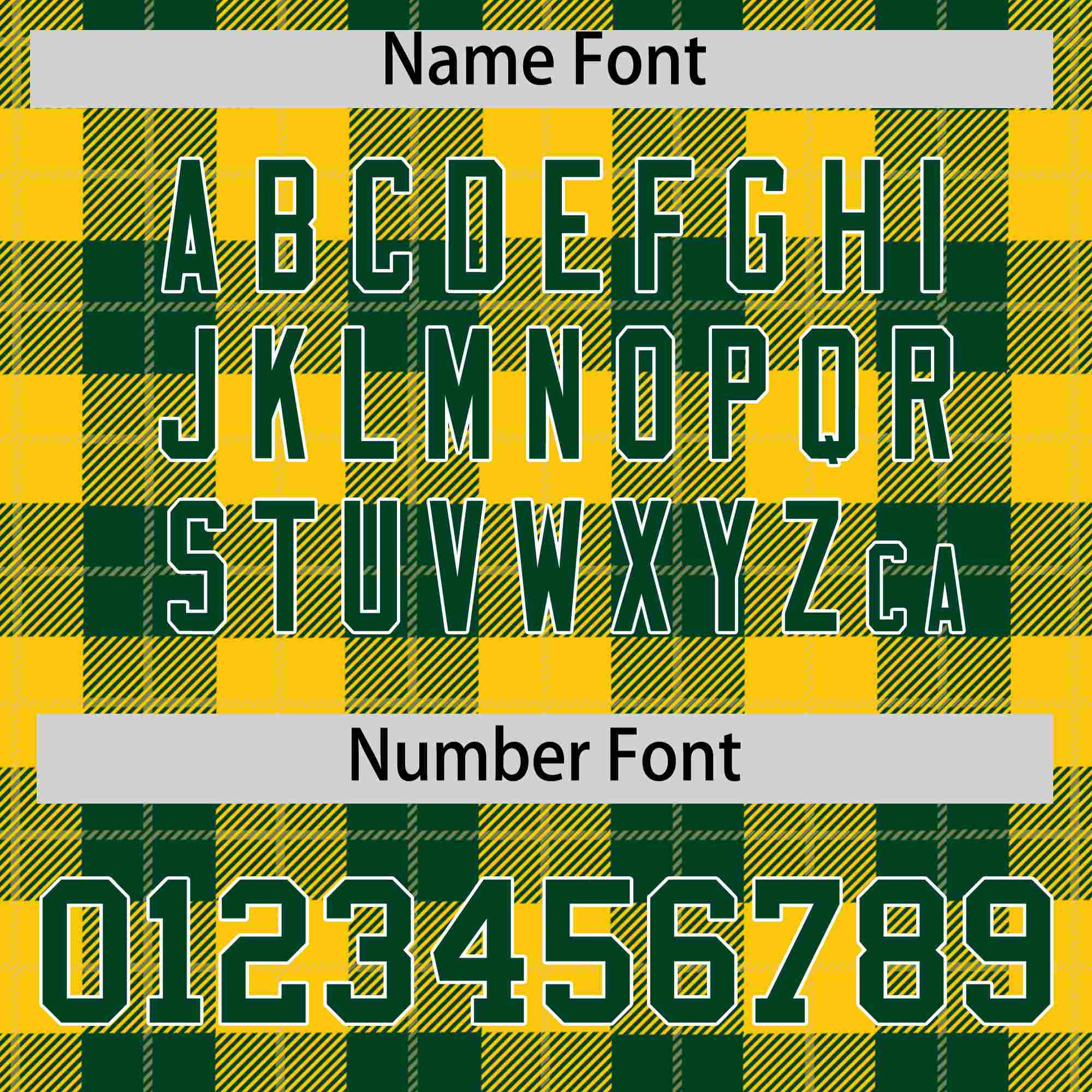 Custom Green Gold Personalized Plaid Design Authentic Baseball Jersey