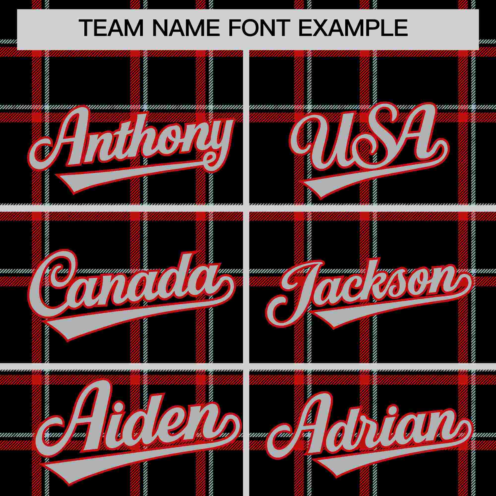 Custom Black Personalized Plaid Design Authentic Baseball Jersey