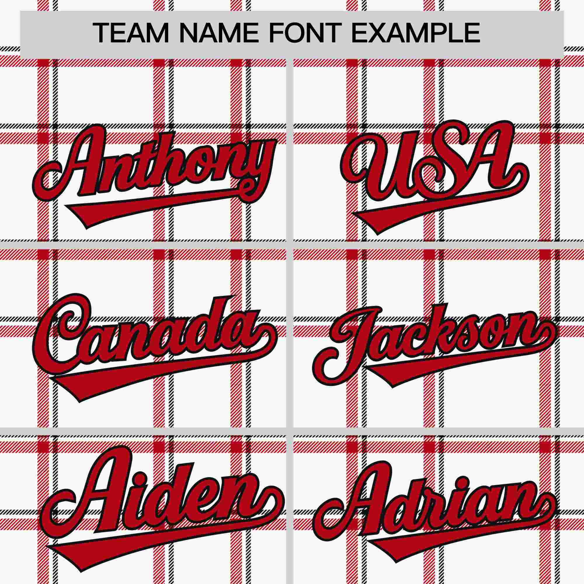 Custom White Personalized Plaid Design Authentic Baseball Jersey