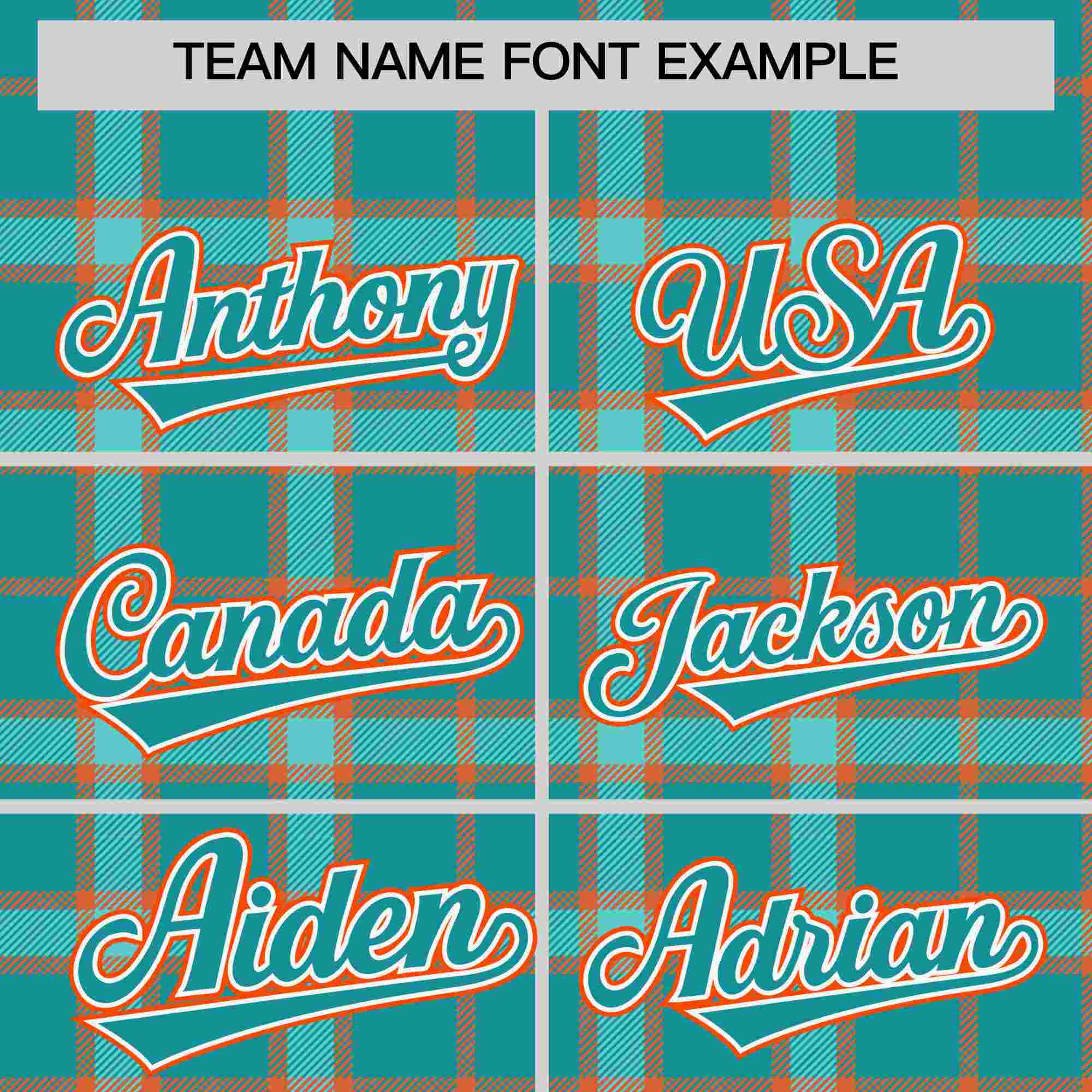 Custom Aqua Personalized Plaid Design Authentic Baseball Jersey