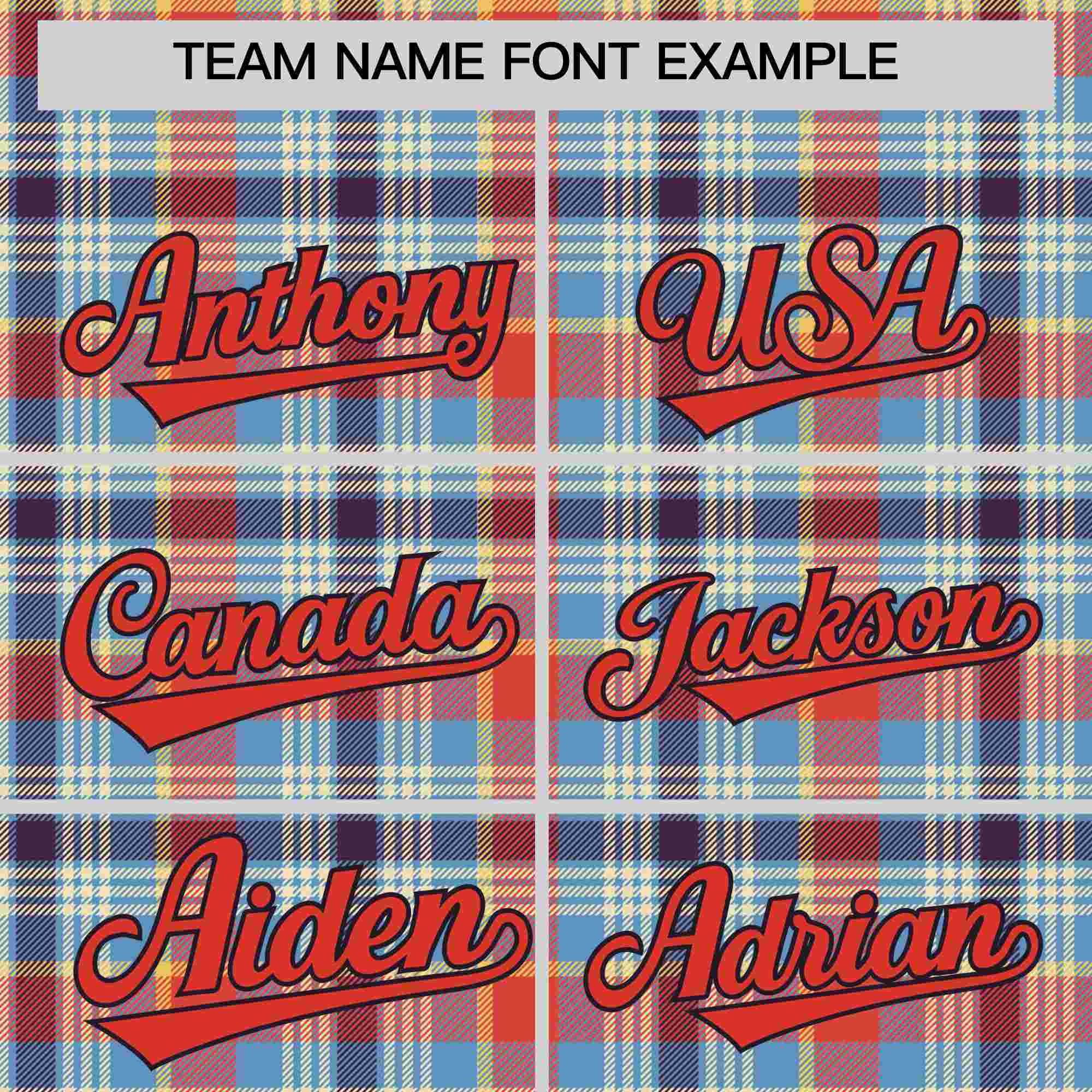 Custom Multi Color Personalized Plaid Design Authentic Baseball Jersey