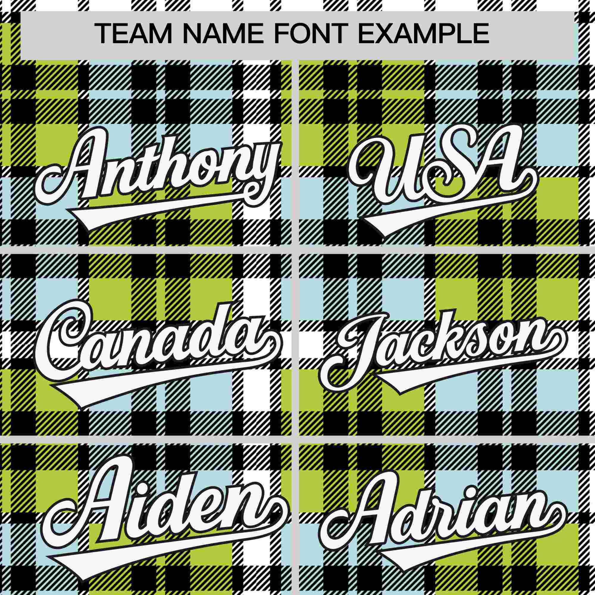 Custom Multi Color Personalized Plaid Design Authentic Baseball Jersey