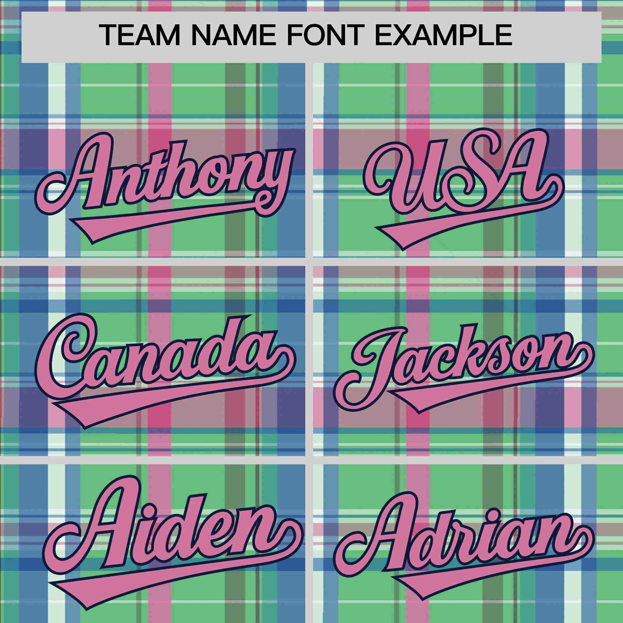 Custom Multi Color Personalized Plaid Design Authentic Baseball Jersey