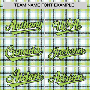 Custom Multi Color Personalized Plaid Design Authentic Baseball Jersey