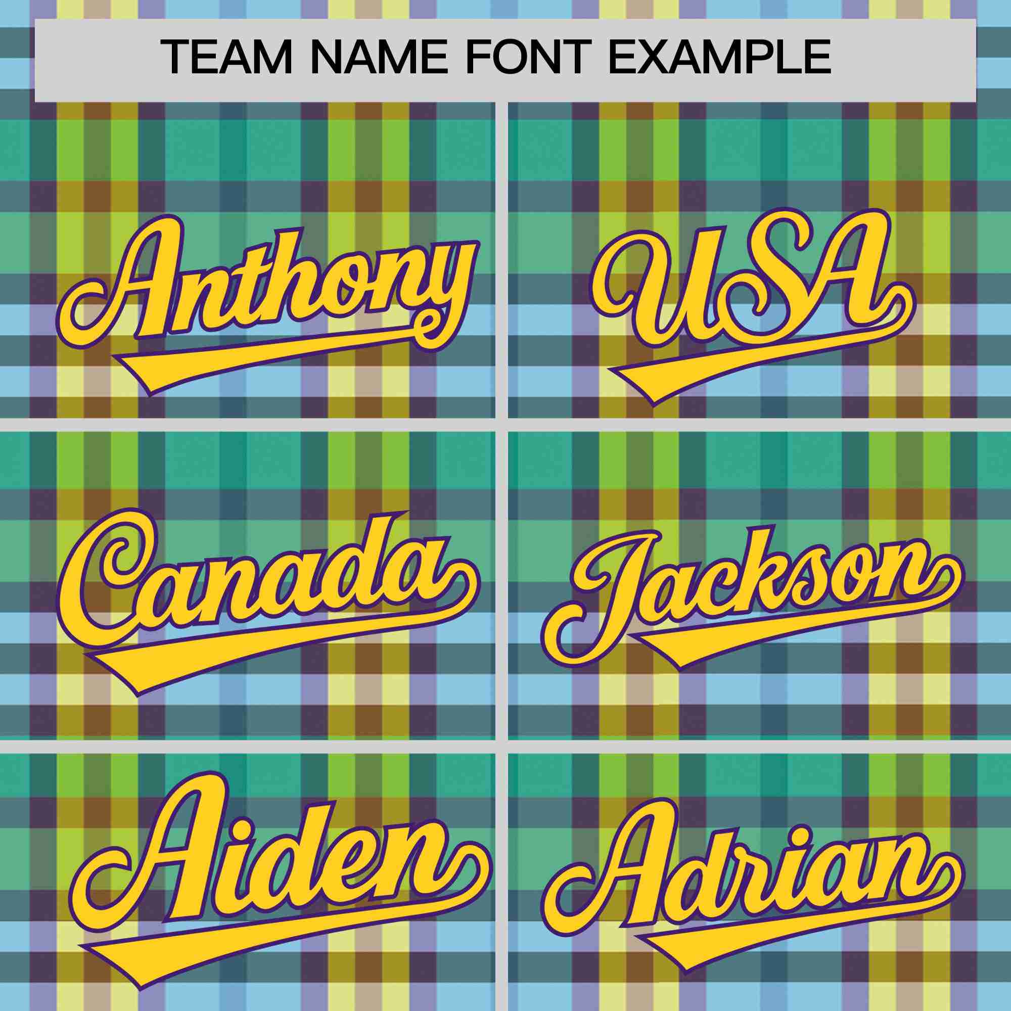 Custom Multi Color Personalized Plaid Design Authentic Baseball Jersey