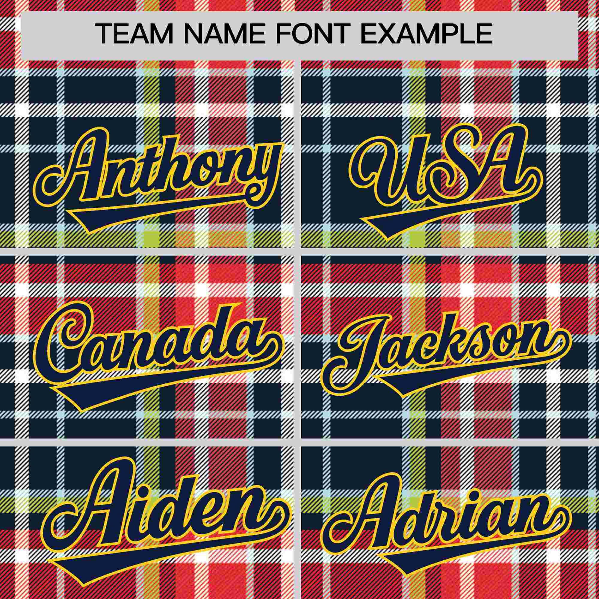 Custom Multi Color Personalized Plaid Design Authentic Baseball Jersey