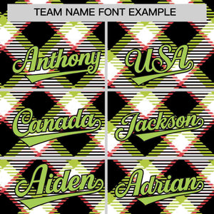 Custom Multi Color Personalized Plaid Design Authentic Baseball Jersey