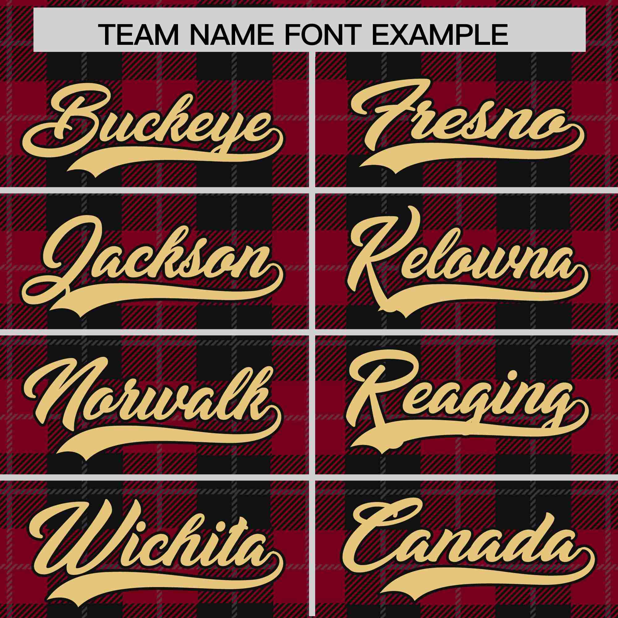 Custom Red Black Personalized Plaid Design Authentic Baseball Jersey