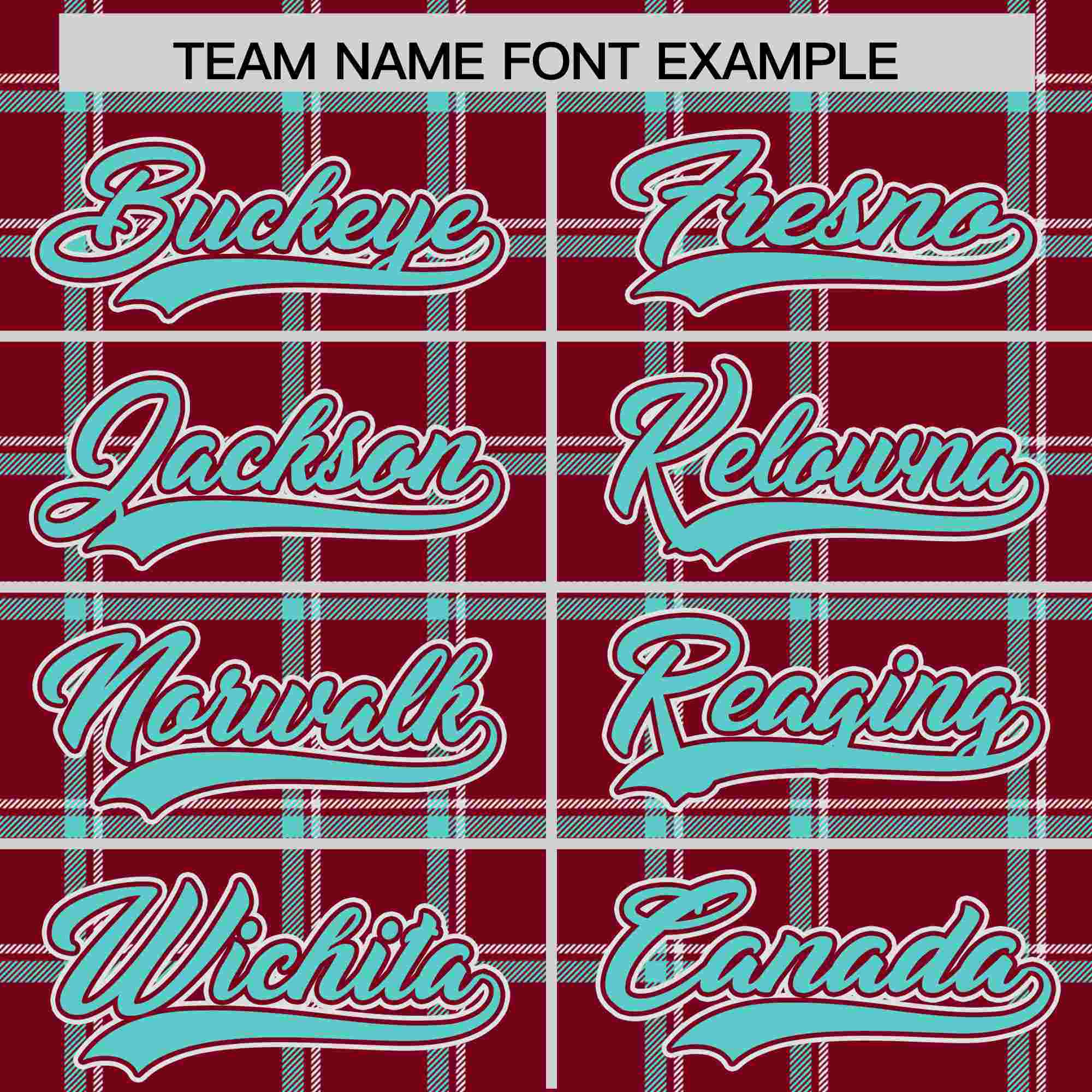 Custom Crimson Personalized Plaid Design Authentic Baseball Jersey