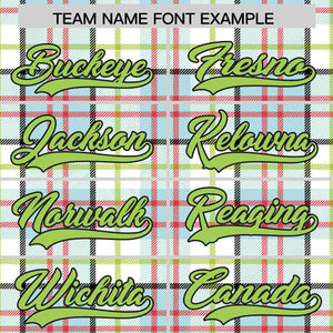 Custom Multi Color Personalized Plaid Design Authentic Baseball Jersey