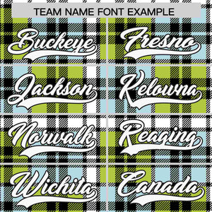 Custom Multi Color Personalized Plaid Design Authentic Baseball Jersey