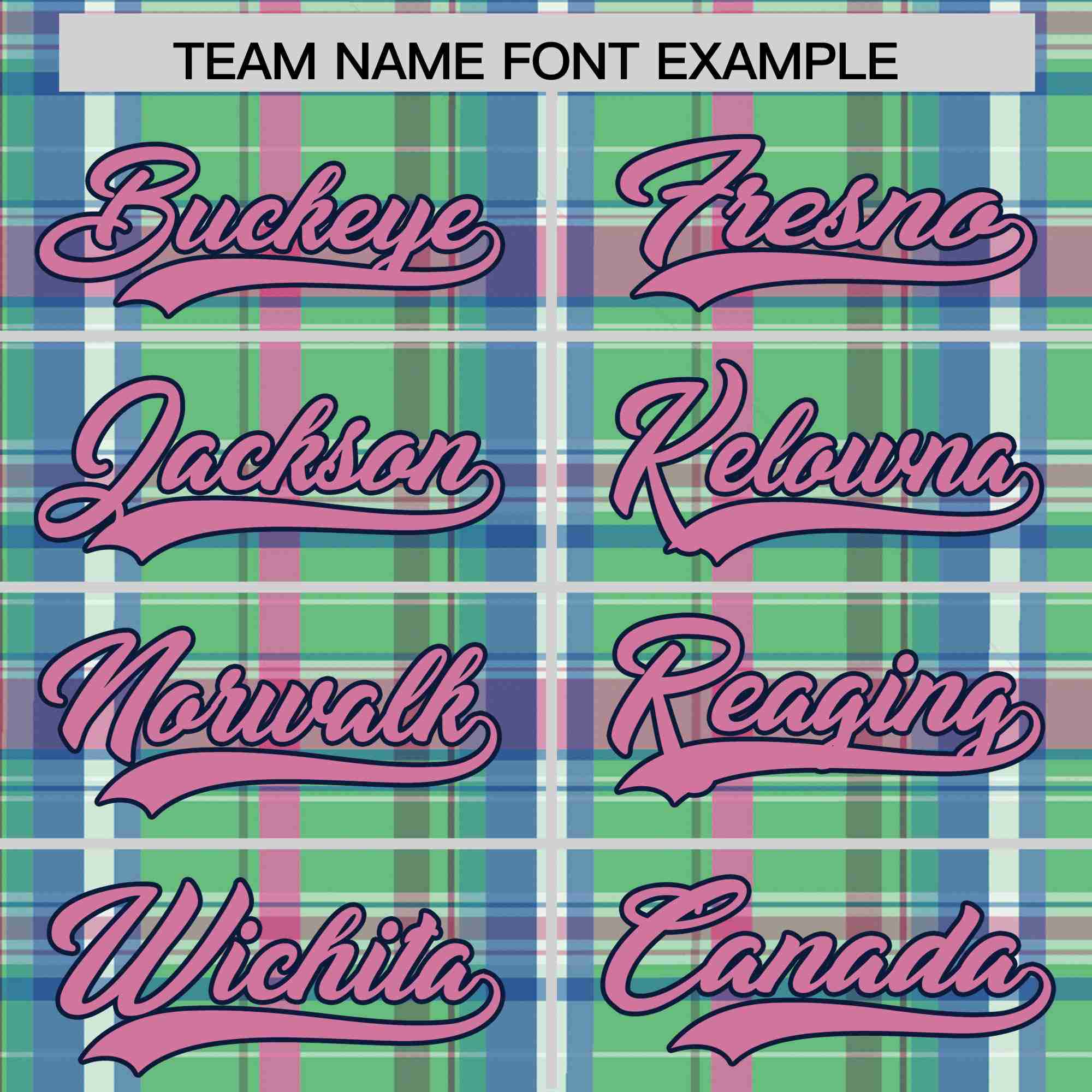 Custom Multi Color Personalized Plaid Design Authentic Baseball Jersey