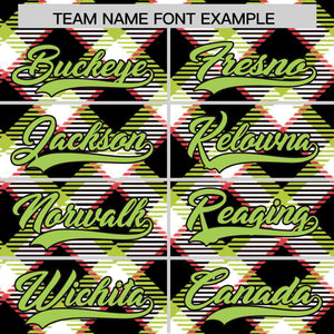 Custom Multi Color Personalized Plaid Design Authentic Baseball Jersey