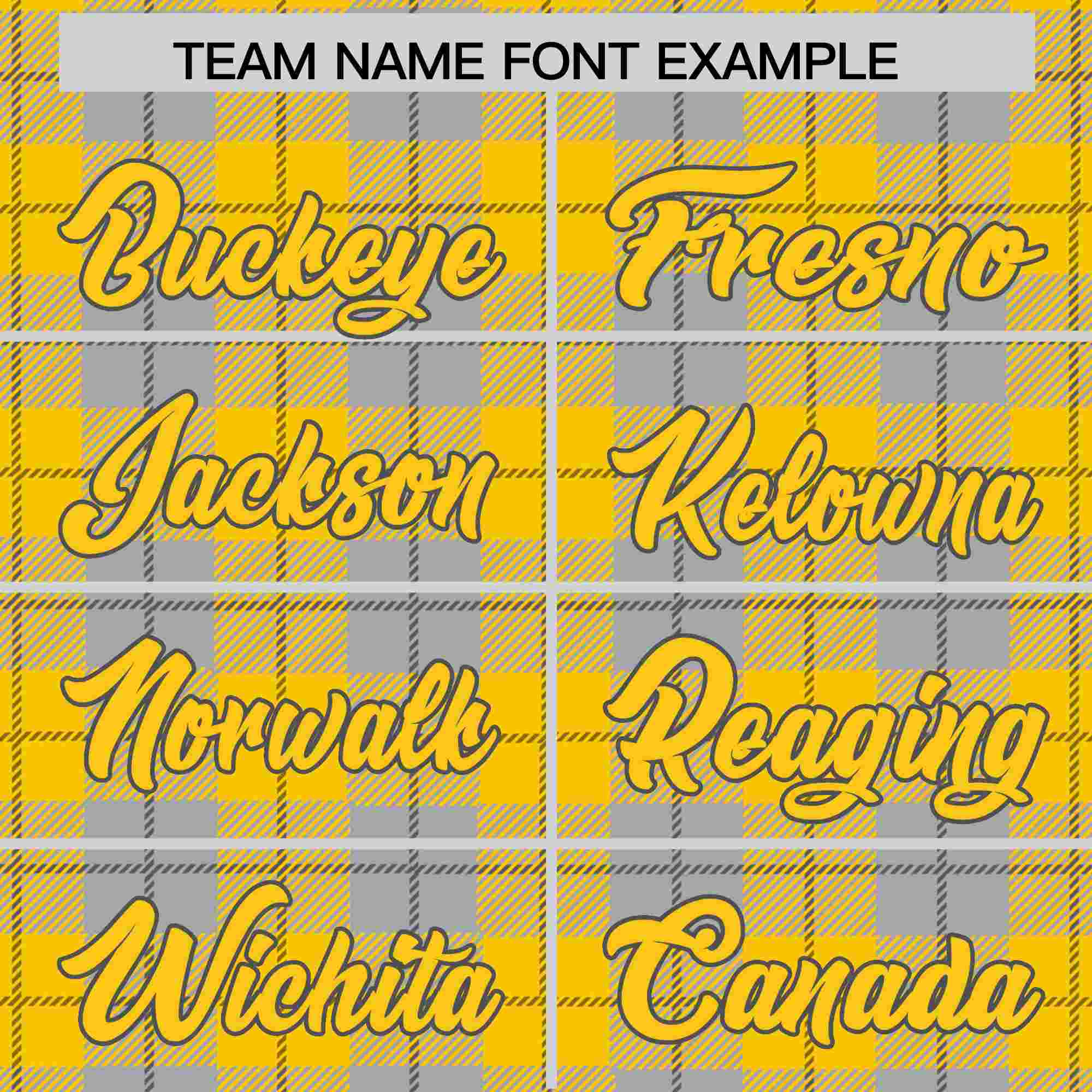 Custom Gold Gray Personalized Plaid Design Authentic Baseball Jersey