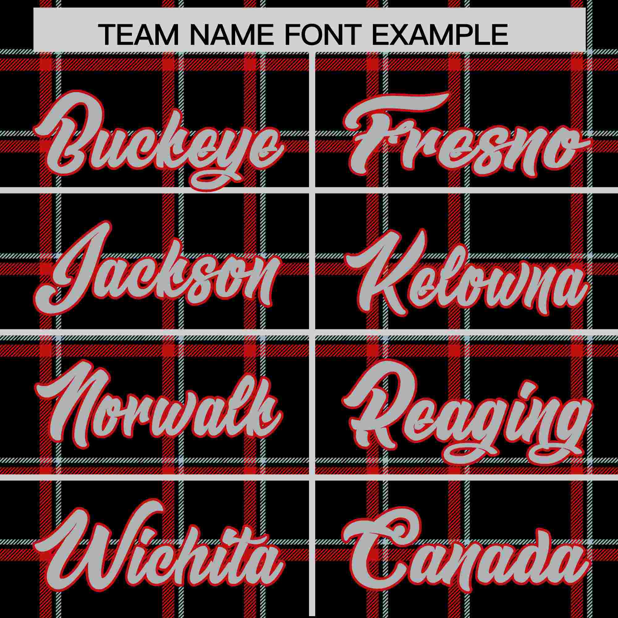 Custom Black Personalized Plaid Design Authentic Baseball Jersey