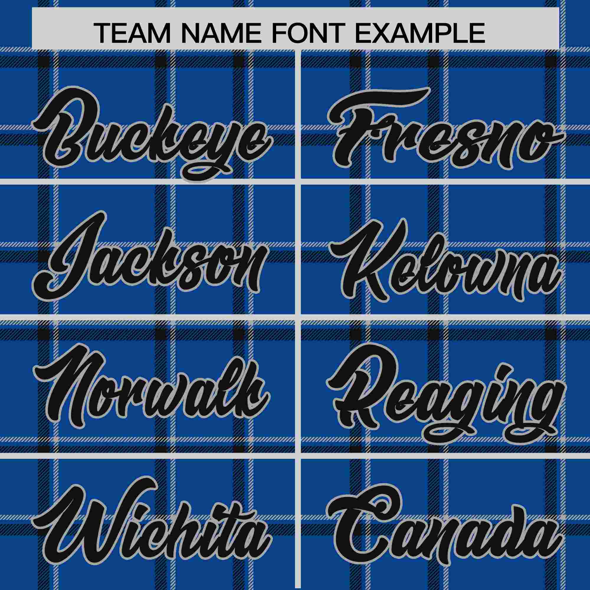 Custom Royal Personalized Plaid Design Authentic Baseball Jersey