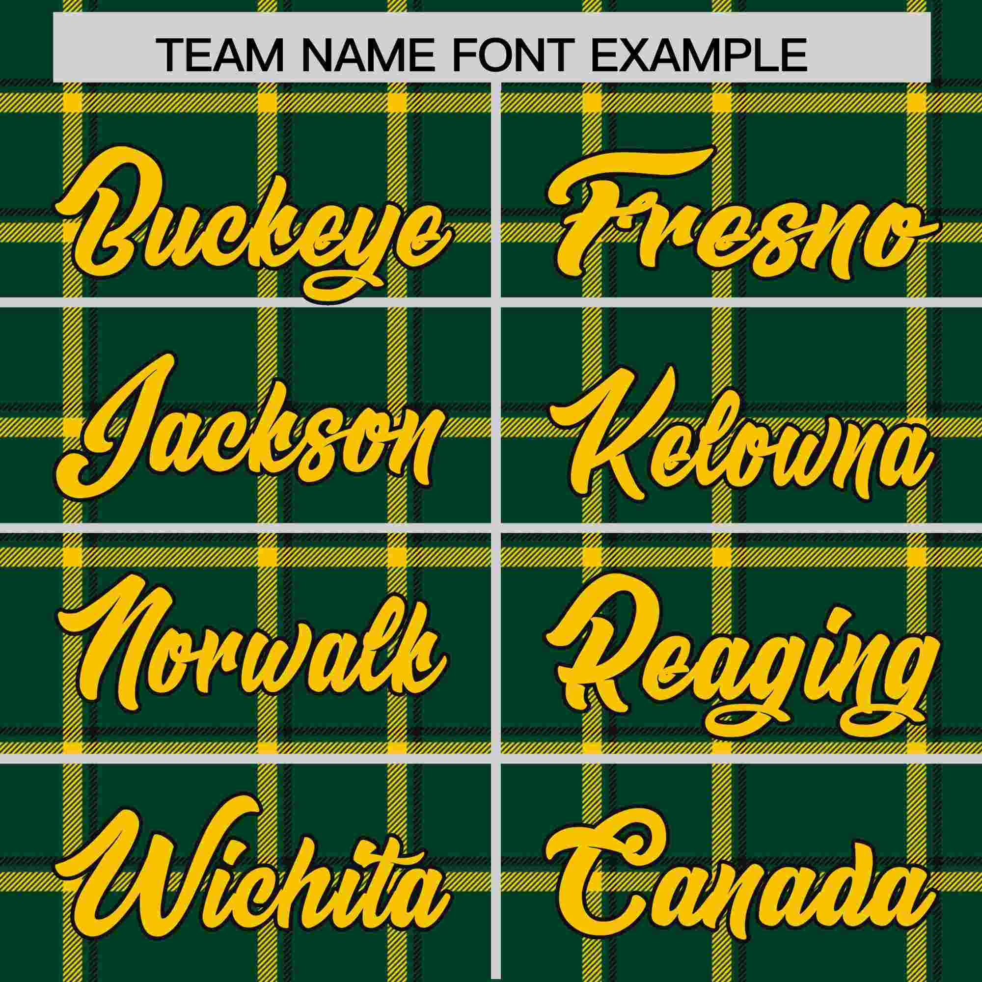 Custom Green Personalized Plaid Design Authentic Baseball Jersey