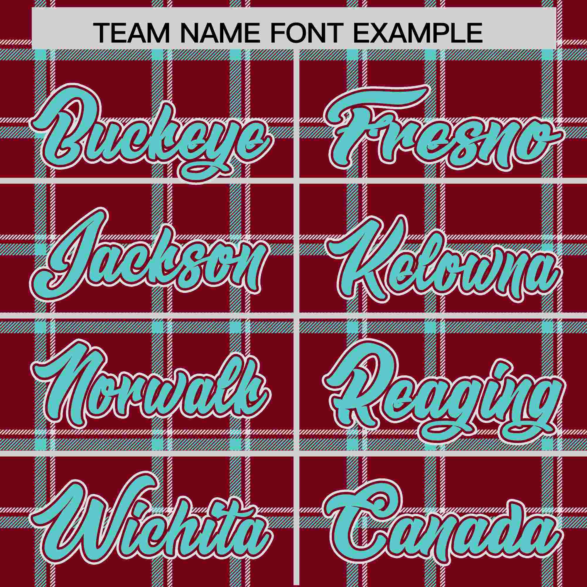 Custom Crimson Personalized Plaid Design Authentic Baseball Jersey