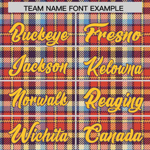 Custom Multi Color Personalized Plaid Design Authentic Baseball Jersey