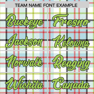 Custom Multi Color Personalized Plaid Design Authentic Baseball Jersey