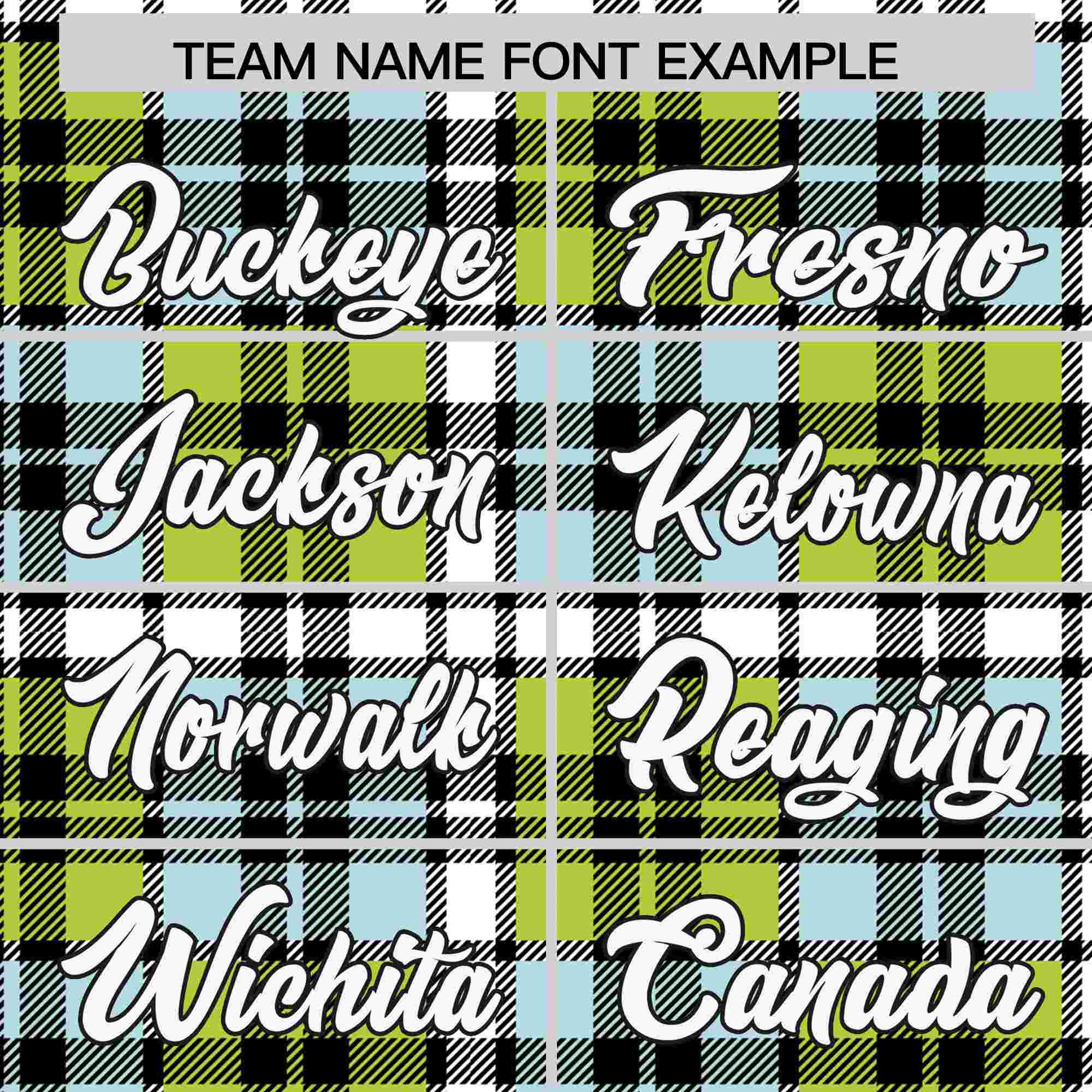 Custom Multi Color Personalized Plaid Design Authentic Baseball Jersey