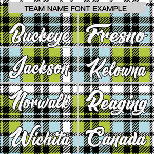 Custom Multi Color Personalized Plaid Design Authentic Baseball Jersey