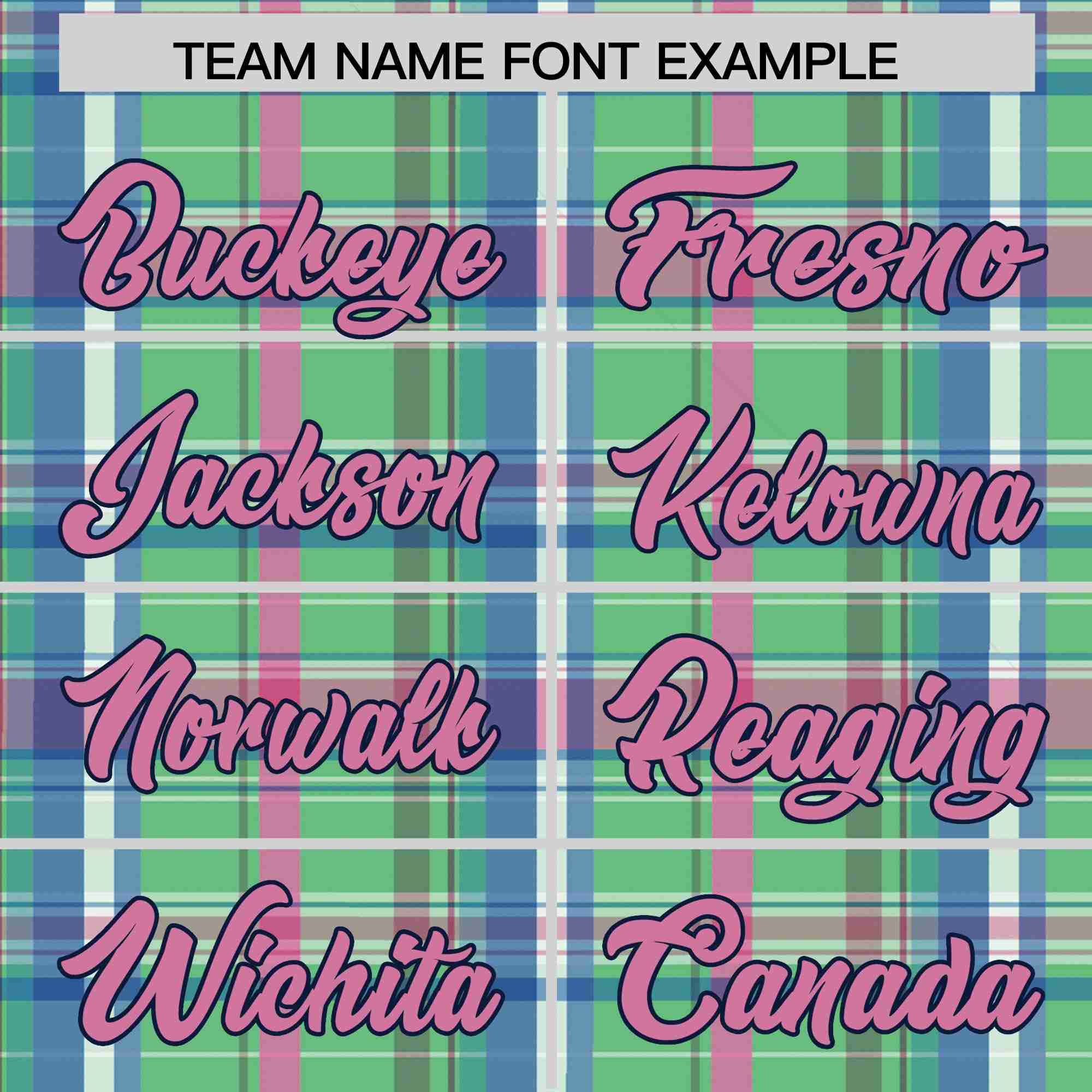 Custom Multi Color Personalized Plaid Design Authentic Baseball Jersey