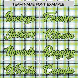 Custom Multi Color Personalized Plaid Design Authentic Baseball Jersey