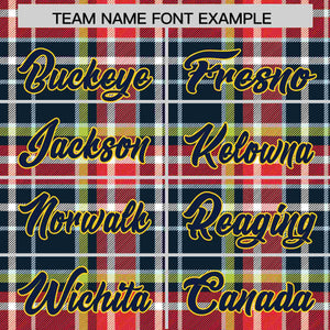 Custom Multi Color Personalized Plaid Design Authentic Baseball Jersey