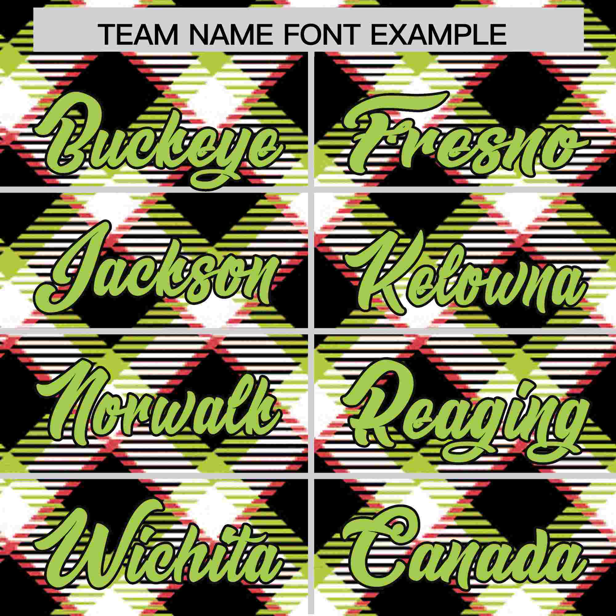 Custom Multi Color Personalized Plaid Design Authentic Baseball Jersey