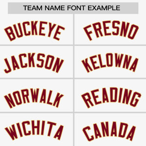 Custom White Crimson-Khaki Personalized Raglan Sleeves Authentic Baseball Jersey