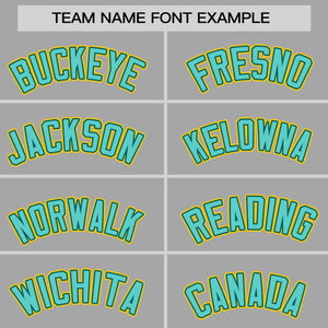 Custom Gray Green-Gold Personalized Raglan Sleeves Authentic Baseball Jersey