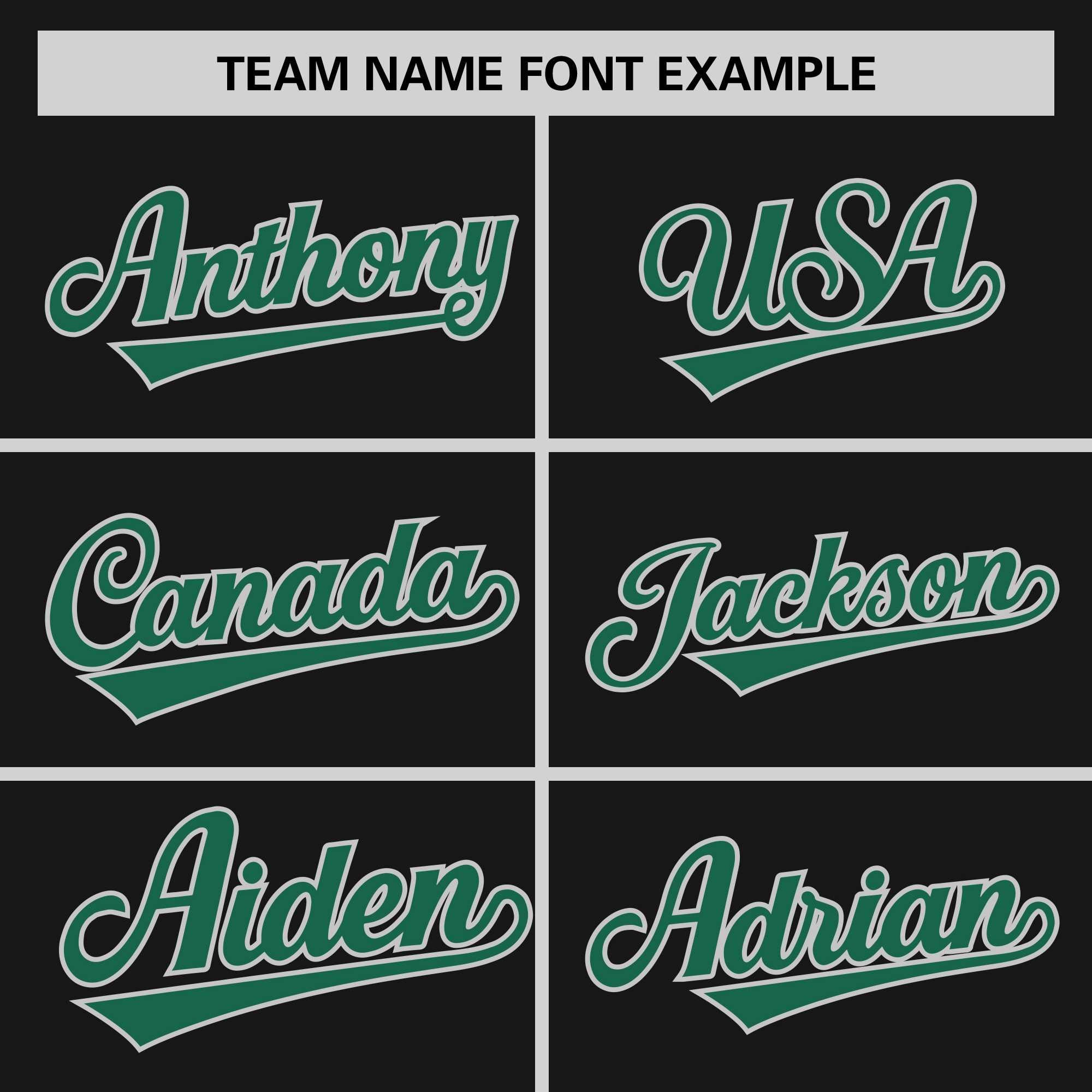 Custom Black Kelly Green-Gray Personalized Raglan Sleeves Authentic Baseball Jersey