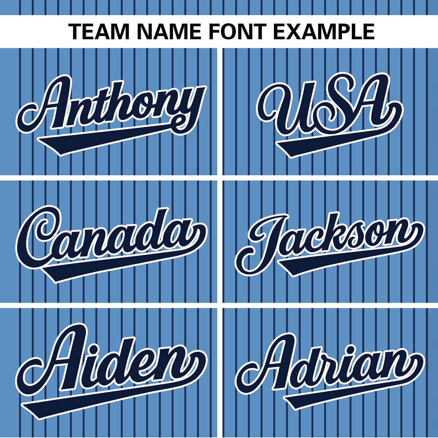 Custom Light Blue Navy Stripe Fashion Authentic Two-Button Baseball Jersey