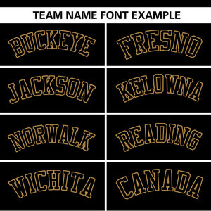 Custom Black Old Gold Color Block Personalized Authentic Two-Button Baseball Jersey