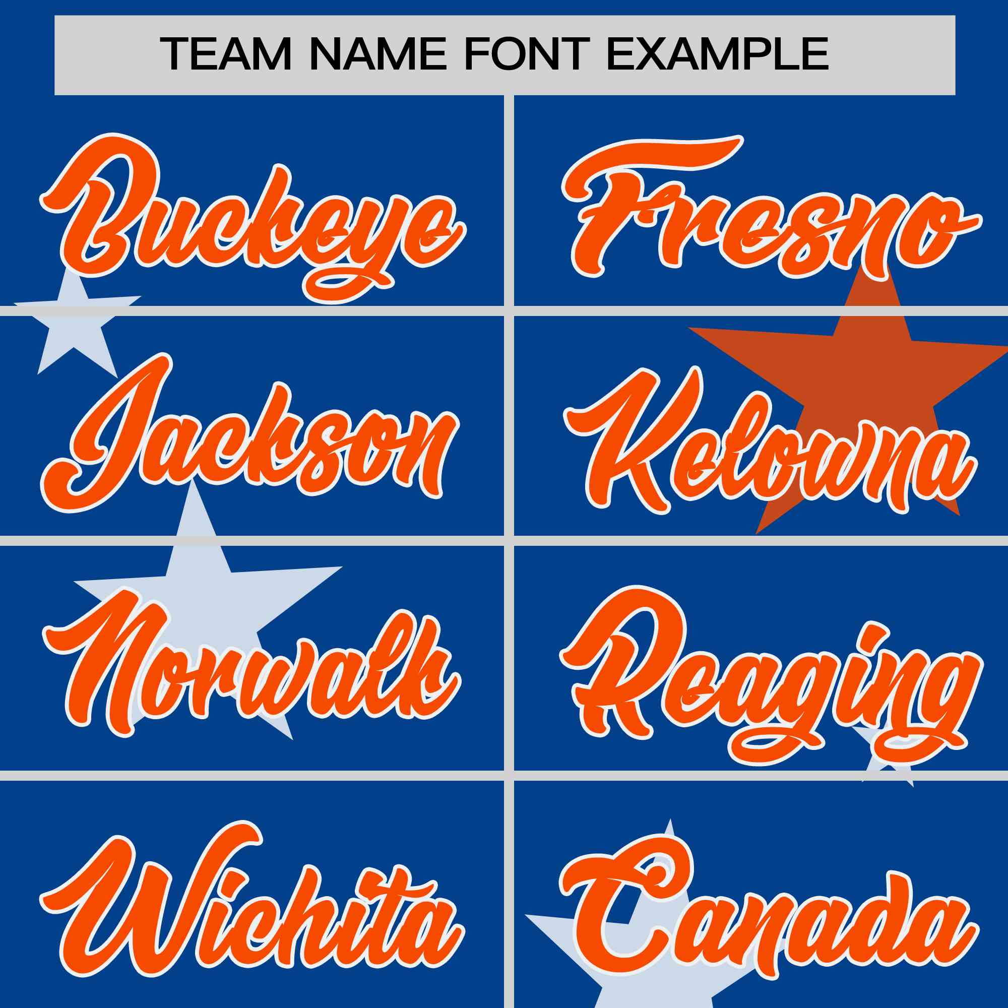 Custom Royal Orange Personalized Star Graffiti Pattern Authentic Two-Button Baseball Jersey