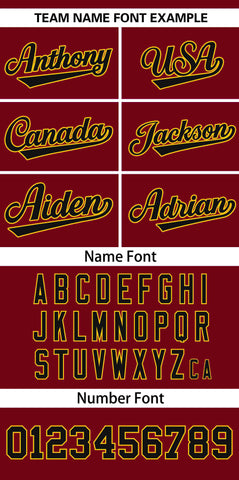 Custom Crimson Black-Gold Color Block Personalized V-Neck Authentic Pullover Baseball Jersey