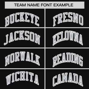 Custom Black Gray Personalized Horizontal Stripe Authentic Pullover Baseball Jersey