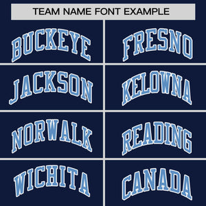 Custom Navy Light Blue Personalized Horizontal Stripe Authentic Pullover Baseball Jersey