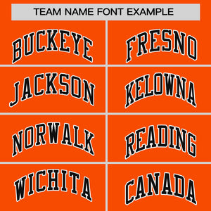 Custom Orange White Personalized Horizontal Stripe Authentic Pullover Baseball Jersey