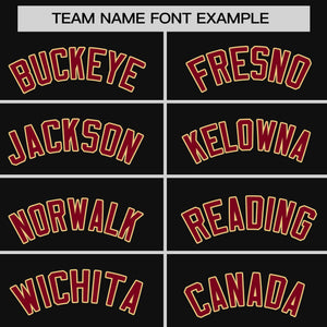 Custom Black Crimson-Khaki Personalized Horizontal Stripe Authentic Pullover Baseball Jersey