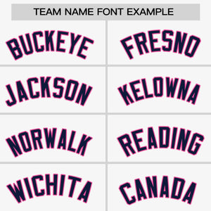 Custom White Navy-Pink Personalized Horizontal Stripe Authentic Pullover Baseball Jersey