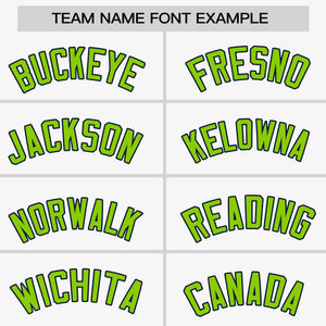 Custom White Neon Green-Navy Personalized Horizontal Stripe Authentic Pullover Baseball Jersey