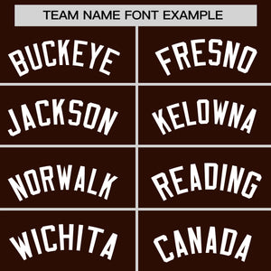 Custom Brown White Personalized Horizontal Stripe Authentic Pullover Baseball Jersey