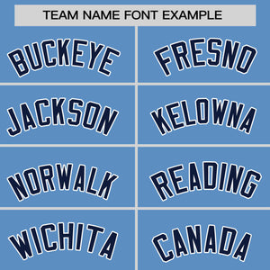 Custom Light Blue Navy Personalized Horizontal Stripe Authentic Pullover Baseball Jersey