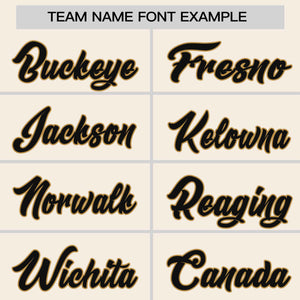 Custom Cream Old Gold-Black Personalized Horizontal Stripe Authentic Pullover Baseball Jersey