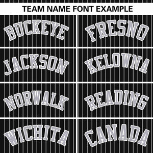 Custom Black Gray Stripe Fashion Authentic Pullover Baseball Jersey