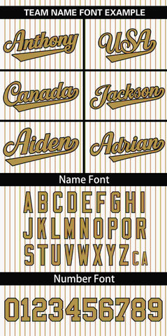 Custom Cream Old Gold Stripe Fashion Authentic Pullover Baseball Jersey