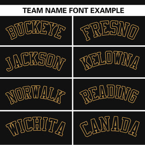 Custom Black Old Gold Raglan Sleeves Side Spot Authentic Pullover Baseball Jersey